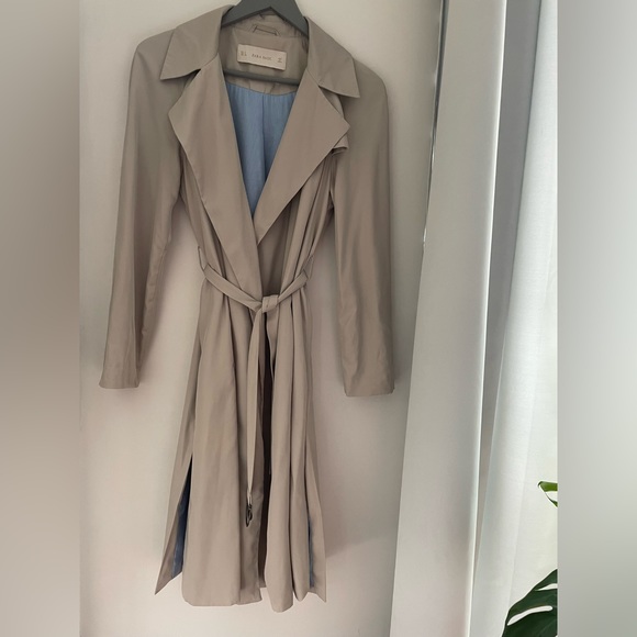 Zara Jackets & Blazers - ZARA | Trench Coat | Light Beige | Size S